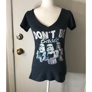 Star Wars Don’t Be Basic Graphic Short Sleeve T-Shirt S Movies Force Casual Cons